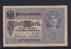 Deutsches Reich, Kaiserreich, 5 Mark Ro.54c, DEU-61b, Udr. grauviolett, KN 8 stellig, Serie: Z, -