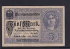 Deutsches Reich, Kaiserreich, 5 Mark Ro.54c, DEU-61b, Udr. grauviolett, KN 8 stellig, Serie: Y, -