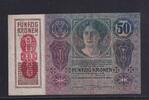 Österreich 50 Kronen mit Aufdruck DEUTSCHÖSTERREICH, -