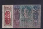 Österreich 50 Kronen mit Aufdruck DEUTSCHÖSTERREICH, -