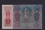 Österreich 50 Kronen mit Aufdruck DEUTSCHÖSTERREICH, -