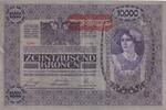 Österreich 10000 Kronen Aufdruck DEUTSCHÖSTERREICH rechts von der Krone, -