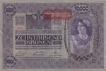 Österreich 10000 Kronen Aufdruck DEUTSCHÖSTERREICH rechts von der Krone, -