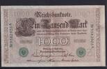 Kaiserreich, Reichskassenschein, 1000 Mark Ro.46b, Deu-69b, KN 7stellig, Serie: A, Udr. Bst. Z, KN grün, -