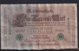 Deutsches Reich, Kaiserreich, Reichsbank, 1000 Mark Ro.46a, DEU-69a, Siegel grün, KN 6stellig, Serie: C, Udr. Bst. E, -