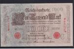 Deutsches Reich, Kaiserreich, Reichsbank, 1000 Mark Ro.45a, DEU-40a, KN 6 stellig, Siegel rot, Serie: B, Udr. Bst.C, -