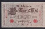 Deutsches Reich, Kaiserreich, Reichsbank, 1000 Mark Ro.45a, DEU-40a, KN 6 stellig, Siegel rot, Serie: B, Udr. Bst.C, -