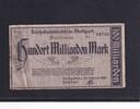 Weimarer Republik, Reichsbahn, Stuttgart, 100 Milliarden Mark Reichsbahndirektion Stuttgart, -