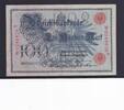 Kaiserreich, Reichsbanknote, 100 Mark Ro.33b, DEU-31b, Siegel rot, KN 29mm, Serie: N, Udr. Bst. Q, Ausgabe ab 1918, -