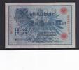 Kaiserreich, Reichsbanknote, 100 Mark Ro.33b, DEU-31b, Siegel rot, KN 29mm, Serie: N, Udr. Bst. Q, Ausgabe ab 1918, -