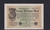 Weimarer Republik, Reichsbank, 20 Millionen Mark Ro.107g, DEU-121a, Wz. Gitter, FZ:WH -