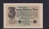 Weimarer Republik, Reichsbank, 20 Millionen Mark Ro.107g, DEU-121a, Wz. Gitter, FZ: PG, -