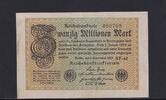 Weimarer Republik, Reichsbank, 20 Millionen Mark Ro.107f, DEU.121b, Wz. Wellen, FZ: NF, -