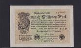 Weimarer Republik, Reichsbank, 20 Millionen Mark Ro.107f, DEU.121b, Wz. Wellen, FZ: HM, -