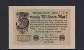 Weimarer Republik, Reichsbank, 20 Millionen Mark Ro.107c/b, DEU-121f/b, Wz. liegende Rauten, FZ. AR, KN 6 stellig, -