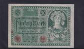Weimarer Republik, Reichsbank, 50 Mark Ro.66. DEU-74, Serie: B, Udr. Bst. X, -