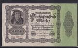 Weimarer Republik, Reichsbank, 50000 Mark Ro.79d DEU-90d, Firmendruck, Serie: E, KN braun, -