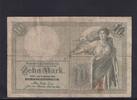 Kaiserreich, Reichsbanknote, 10 Mark Ro.27b, DEU-53b, KN 7 stellig, Serie: U, -