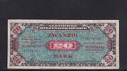 Deutschland, Alliierte Besatzung, 20 Mark Ro.204d, AMB-5d, UdSSR-Druck KN 8 stellig ohne F, -
