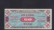 20 Mark 1944 Deutschland, Alliierte Besatzung, Ro.204a, AMB-5a, US-Druck KN 9 stellig mit F, leicht gebraucht II,