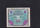 Deutschland, Alliierte Besatzung, 5 Mark Ro.202a, AMB-3a, US-Druck KN 9 stellig mit F, -