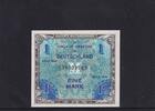 Deutschland, Alliierte Besatzung, 1 Mark Ro.201a, AMB-2a, KN 9stellig, US-Druck mit F, -