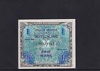 Deutschland, Alliierte Besatzung, 1 Mark Ro.201a, AMB-2a, KN 9stellig, US-Druck mit F, -