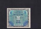 Deutschland, Alliierte Besatzung, 1 Mark Ro.201a, AMB-2a, KN 9stellig, US-Druck mit F, -