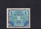 Deutschland, Alliierte Besatzung, 1 Mark Ro.201a, AMB-2a, KN 9stellig, US-Druck mit F, -