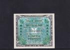 Deutschland, Alliierte Besatzung, 1/2 Mark Ro.200a, AMD-1a, US-Druck mit F, KN 9 stellig, -