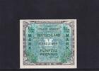 Deutschland, Alliierte Besatzung, 1/2 Mark Ro.200a, AMD-1a, US-Druck mit F, KN 9 stellig, -