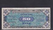 Deutschland, Alliierte Besatzung, 50 Mark Ro.205d, AMB-6d, UdSSR-Druck, KN 8 stellig, ohne F, -