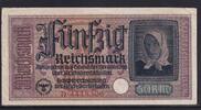 Drittes Reich Reichskreditkasse, 50 Reichsmark Ro.555a, ZWK-6a, Serie: D, -