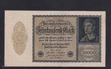 Weimarer Republik, Reichsbank, 10000 Mark Ro.69c, DEU-78c, Format 180x100mm, Firmendruck KN 6stellig, FZ: S, -