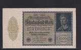 Weimarer Republik, Reichsbank, 10000 Mark Ro.69c, DEU-78c, Format 180x100mm, Firmendruck KN 6stellig, FZ: R, -