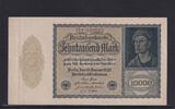 Weimarer Republik, Reichsbank, 10000 Mark Ro.69c, DEU-78c, Format 180x100mm, Firmendruck KN 6stellig, FZ: P, -