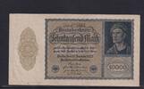 Weimarer Republik, Reichsbank, 10000 Mark Ro.69c, DEU-78c, Format 180x100mm, Firmendruck KN 6stellig, FZ: P, -