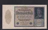 Weimarer Republik, Reichsbank, 10000 Mark Ro.69c, DEU-78c, Format 180x100mm, Firmendruck KN 6stellig, FZ: P, -