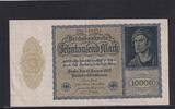 Weimarer Republik, Reichsbank, 10000 Mark Ro.69c, DEU-78c, Format 180x100mm, Firmendruck KN 6stellig, FZ: G, -