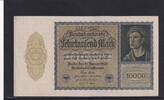 Weimarer Republik, Reichsbank, 10000 Mark Ro.69c, DEU-78c, Format 180x100mm, Firmendruck KN 6stellig, FZ: J, -