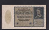 Weimarer Republik, Reichsbank, 10000 Mark Ro.69c, DEU-78c, Format 180x100mm, Firmendruck KN 6stellig, FZ: J, -