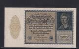 Weimarer Republik, Reichsbank, 10000 Mark Ro.69c, DEU-78c, Format 180x100mm, Firmendruck KN 6stellig, FZ: J, -