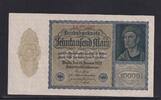 Weimarer Republik, Reichsbank, 10000 Mark Ro.69c, DEU-78c, Format 180x100mm, Firmendruck KN 6stellig, FZ: H, -