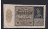 Weimarer Republik, Reichsbank, 10000 Mark Ro.69c, DEU-78c, Format 180x100mm, Firmendruck KN 6stellig, FZ: H, -