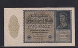 Weimarer Republik, Reichsbank, 10000 Mark Ro.69c, DEU-78c, Format 180x100mm, Firmendruck KN 6stellig, FZ: H, -