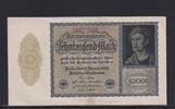 Weimarer Republik, Reichsbank, 10000 Mark Ro.69d, DEU-78d, Firmendruck KN 7 stellig, FZ: B, -
