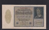 Weimarer Republik, Reichsbank, 10000 Mark Ro.69d, DEU-78d, Firmendruck KN 7 stellig, FZ: B, -