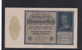 Weimarer Republik, Reichsbank, 10000 Mark Ro.69b, DEU-78b, Reichsdruck, KN 8 stellig, FZ: C, -