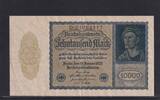 Weimarer Republik, Reichsbank, 10000 Mark Ro.69b, DEU-78b, Reichsdruck, KN 8 stellig, FZ: D, -
