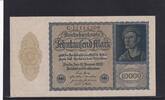 Weimarer Republik, Reichsbank, 10000 Mark Ro.69b, DEU-78b, Reichsdruck, KN 8 stellig, FZ: G, -